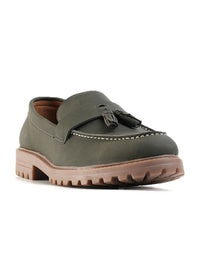 MONKSTORY Cosmopolitan Urban Tassel Loafers - Zaitun