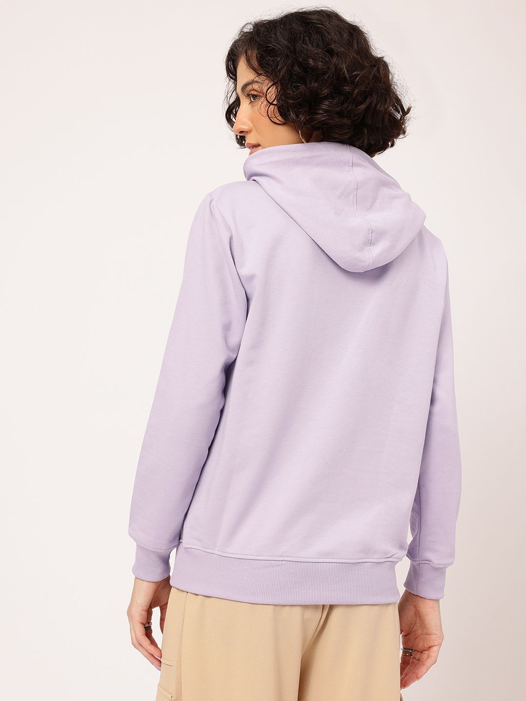DressBerry Print Hooded Drop-Shoulder Sweatshirt