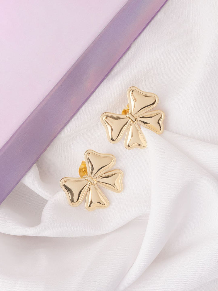 VOGUE PANASH Stainless Steel 18K Gold-Plated Contemporary Studs
