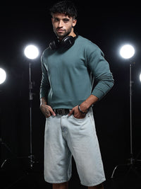 Eszett Lelaki Cotton Pullover Sweatshirt Biasa