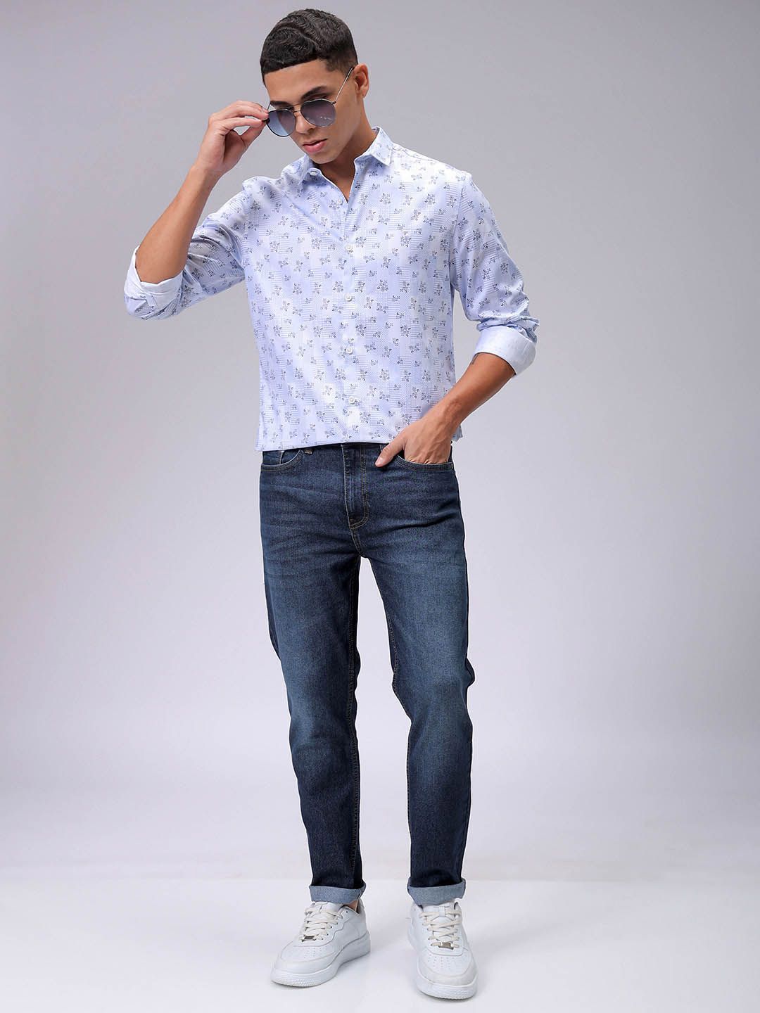 The Indian Garage Co Men Slim Fit Opaque Printed Casual Shirt