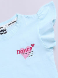 Happy Faces Girls Dora Printed Pure Cotton T-shirt