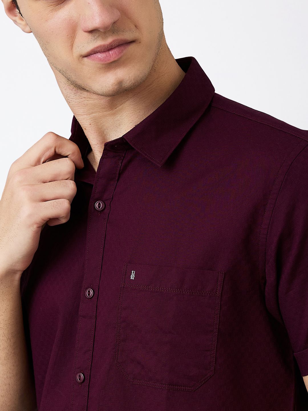 SPYKAR Men Spread Collar Solid Cotton Casual Shirt