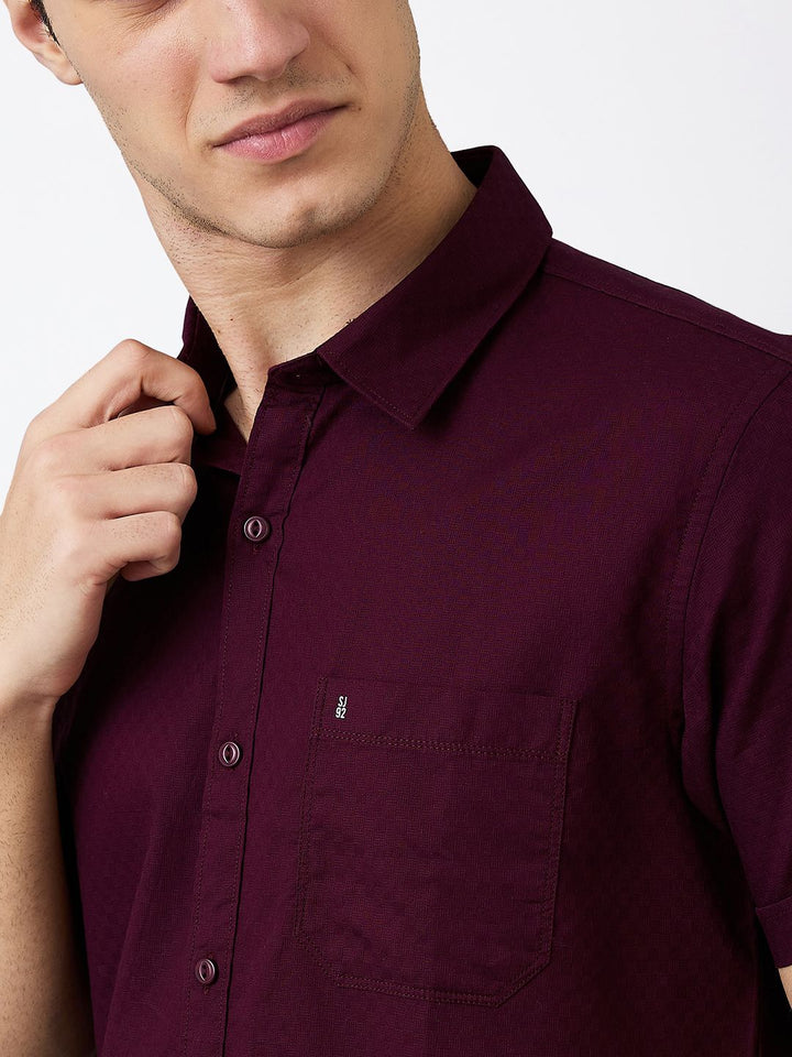 SPYKAR Men Spread Collar Solid Cotton Casual Shirt