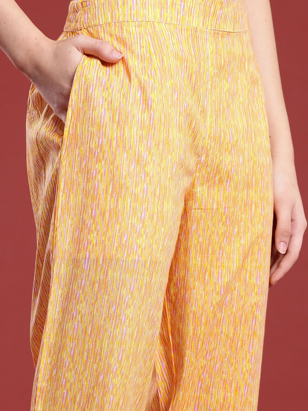 Anouk Floral Printed Pure Cotton Kurta with Trousers & Dupatta