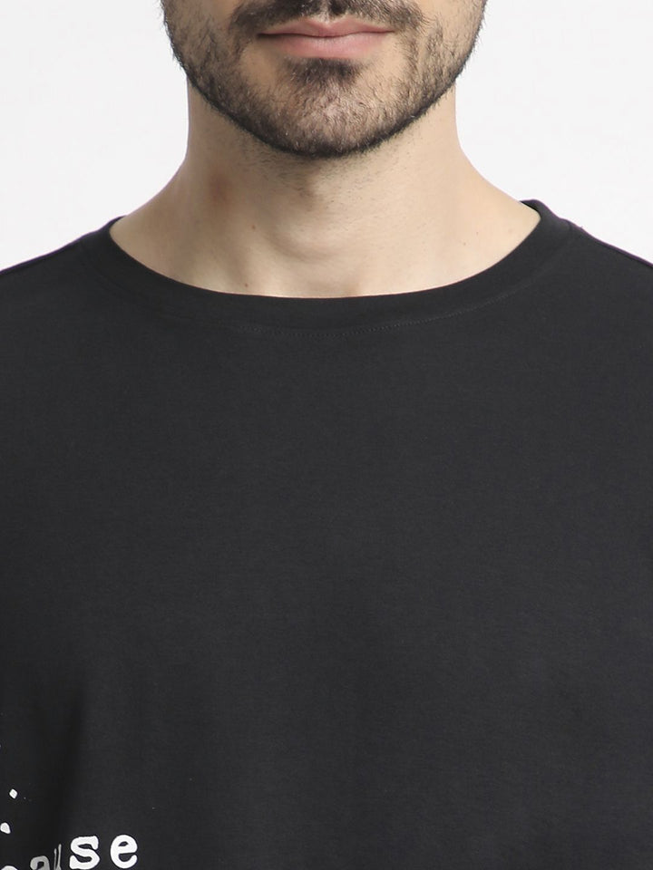 Bene Kleed Men Graphic Printed Round Neck Cotton Oversized T-shirt
