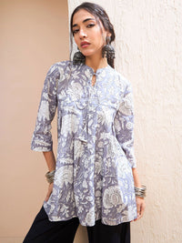 Shae by SASSAFRAS Floral Printed Pure Cotton Kurti