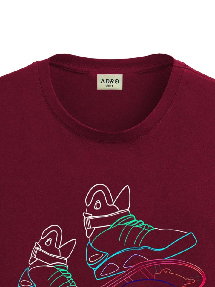 ADRO Men Typography Printed Applique T-shirt