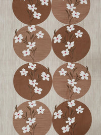 KLOTTHE Brown And White Floral Printed Cotton 400 TC Double Bedsheet Set 2.50 m x 2.20 m