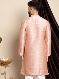 Anouk Ethnic Motifs Woven Design Jacquard Silk Kurta