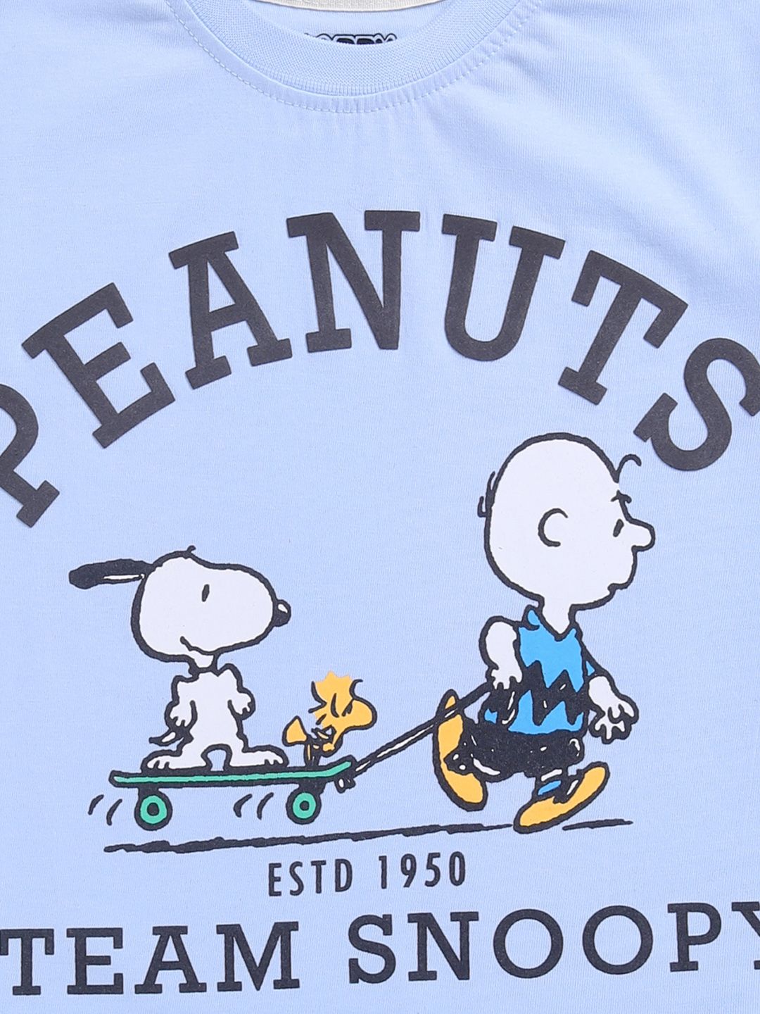 Happy Faces Boys Peanuts Printed Pure Cotton T-shirt