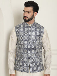 SOJANYA LUXE Jaket Nehru Kolar Mandarin Sulam Lelaki