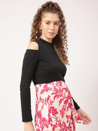 DressBerry Fierce-Feminine Cold Shoulder Full Sleeves Top