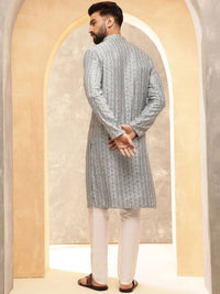 SOJANYA Men Embroidered Thread Work Republic Day Republic Day Kurta