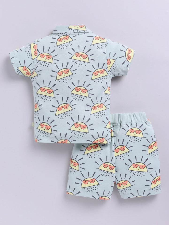 Moms Love Infant Boys Conversational Printed Pure Cotton Clothing Set