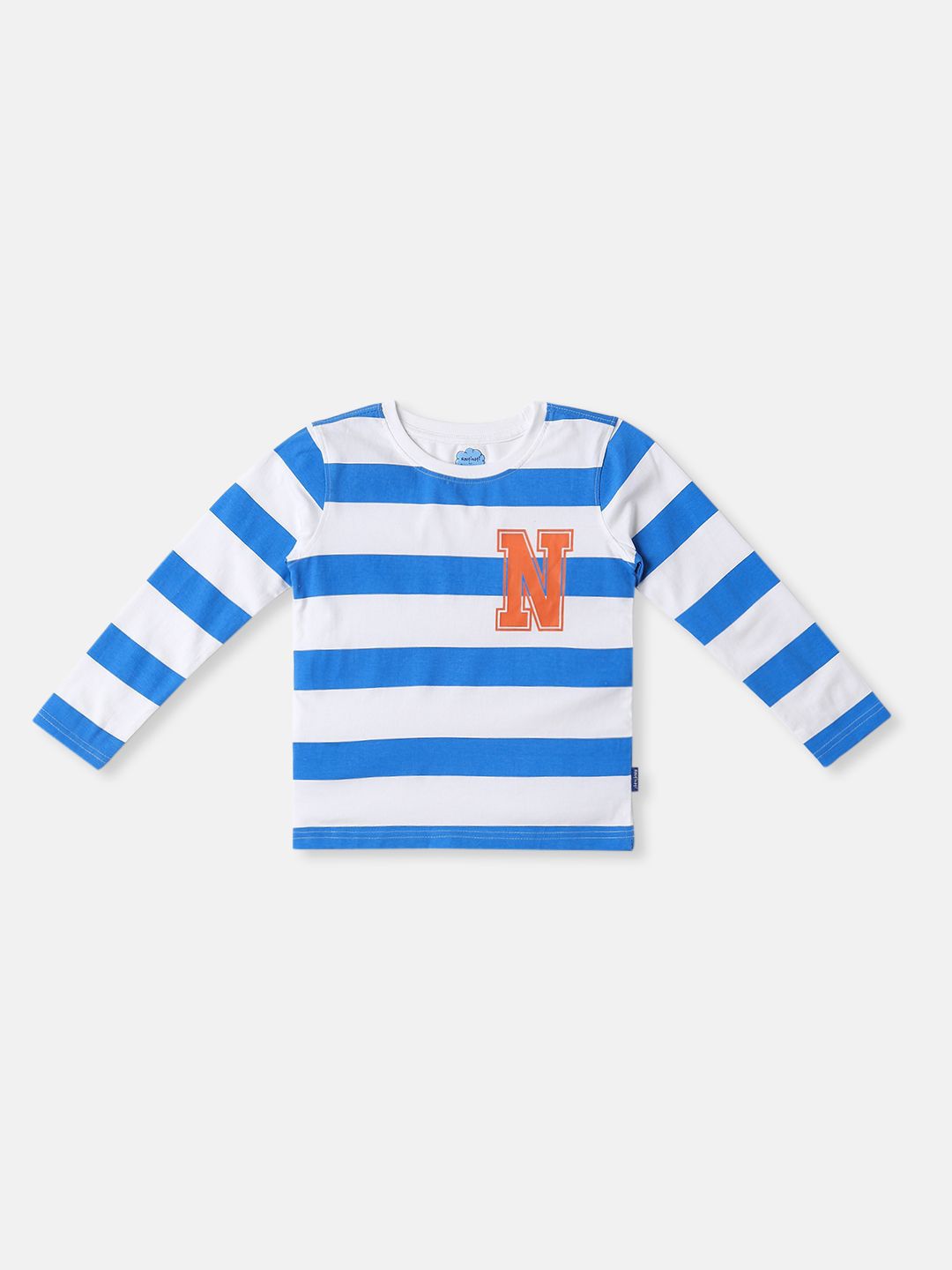 Nauti Nati Boys Pack Of 2 Bio Finish Striped Round Neck Cotton T-shirts