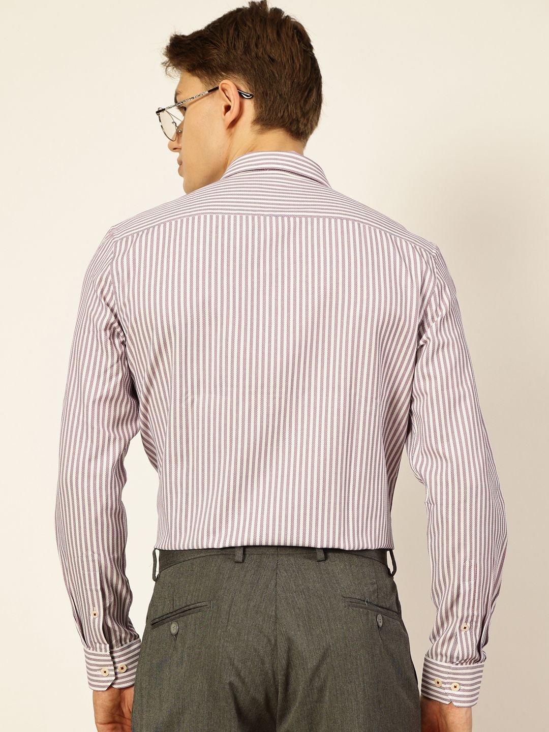 Thomas Scott Men Premium Opaque Striped Formal Shirt