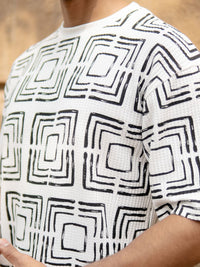 Powerlook Men Typography Printed Drop-Shoulder Sleeves T-shirt