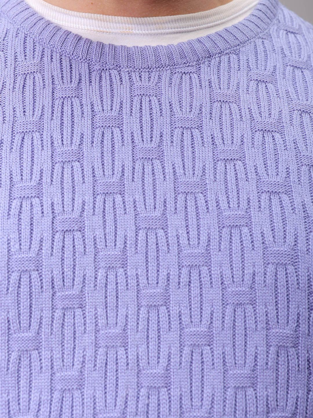 The Indian Garage Co Men Self Design Pullover Sweaters