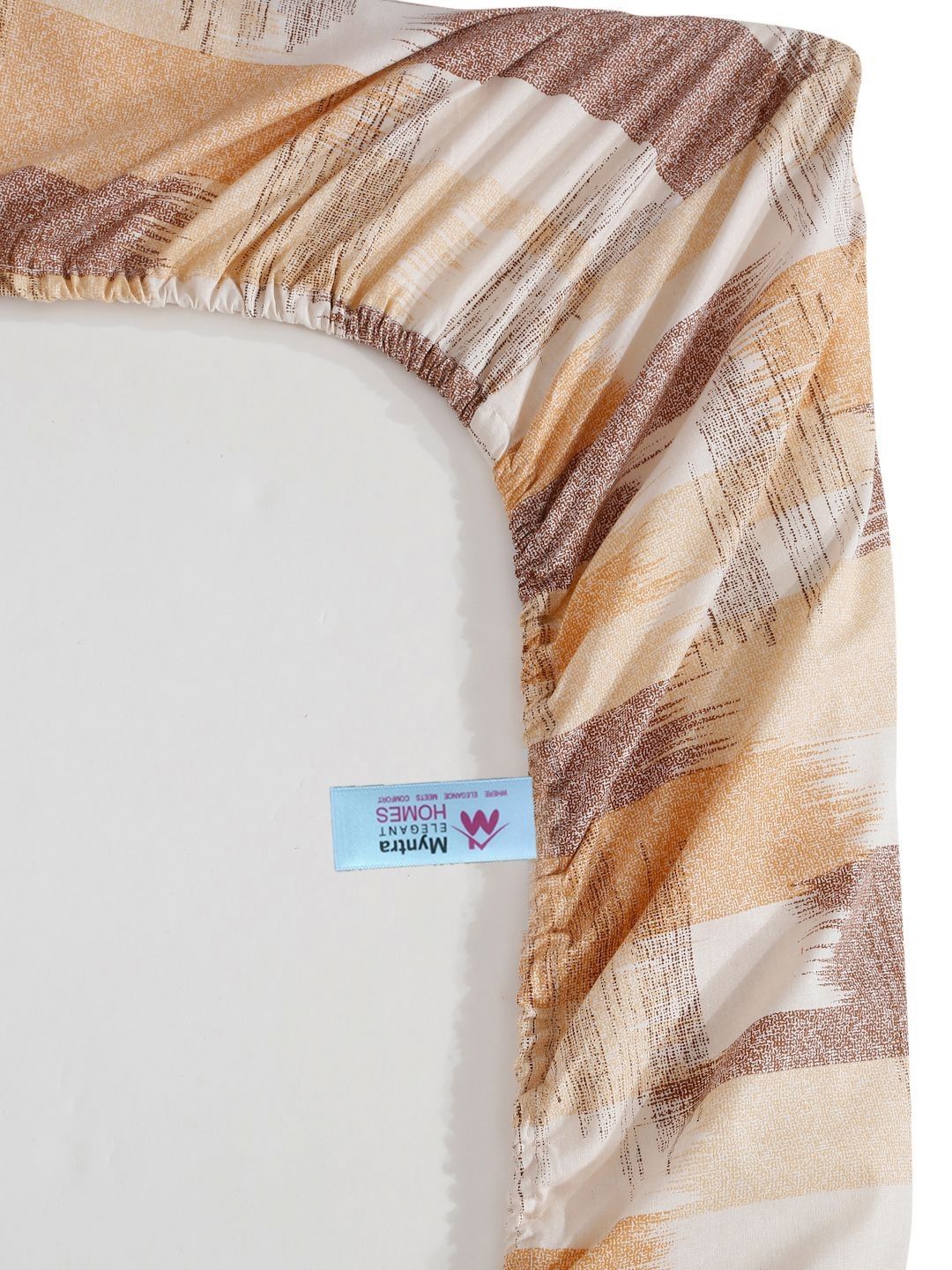 Myntra Elegant Homes Mustard Printed Cotton 400TC Set Cadar King 2.5m x 2.25m