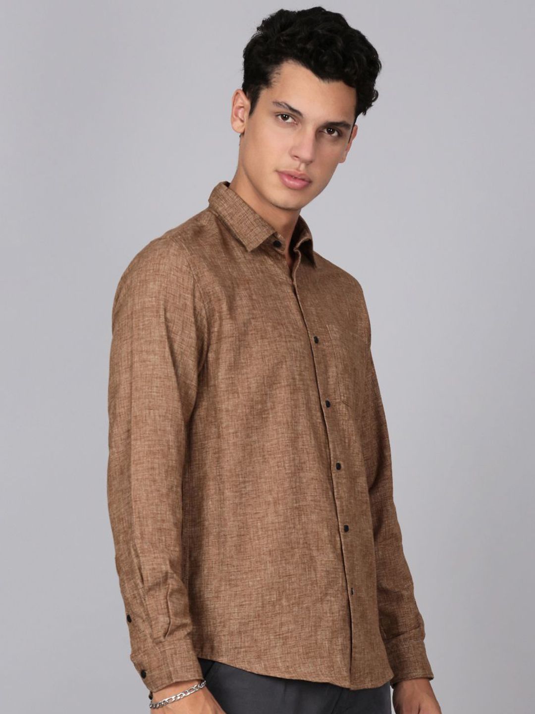 Bene Kleed Relaxed Fit Spread Collar Casual Shirt