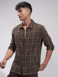 HIGHLANDER Men Comfort Opaque Checked Casual Shirt