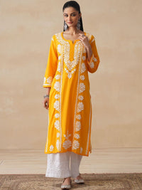Rumah Wanita Chikankari Sulam Kurta Chikankari