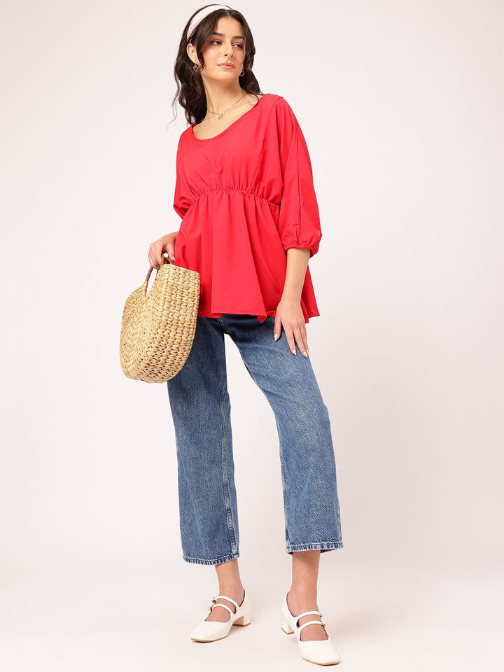 DressBerry Swing & Sway Scoop Neck A-Line Top