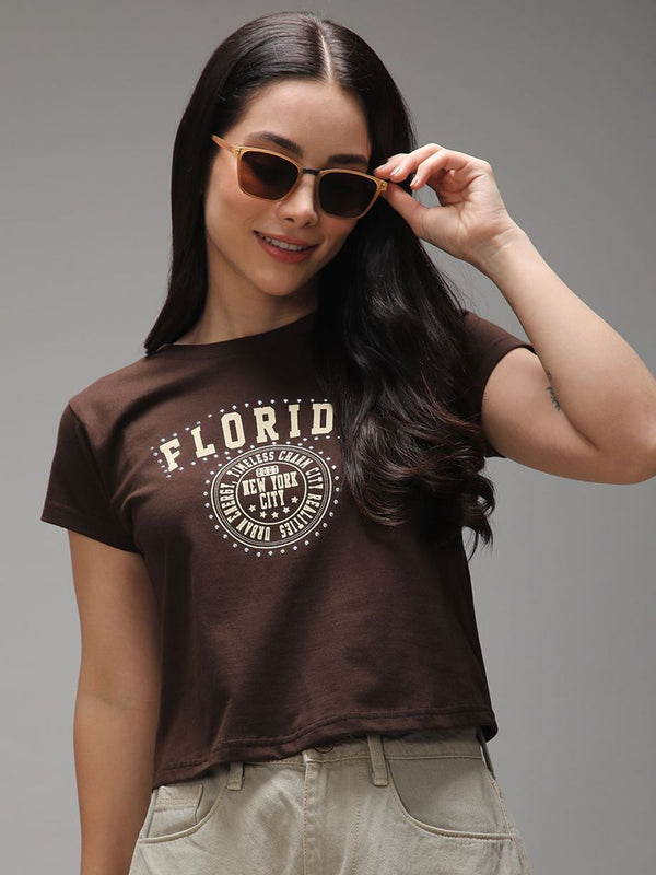 Dillinger Wanita biasa sesuai dengan krew leher universiti dicetak tshirt