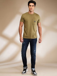 Being Human Men Solid Mid-Rise Skinny Fit Cat Scratches Jeans
