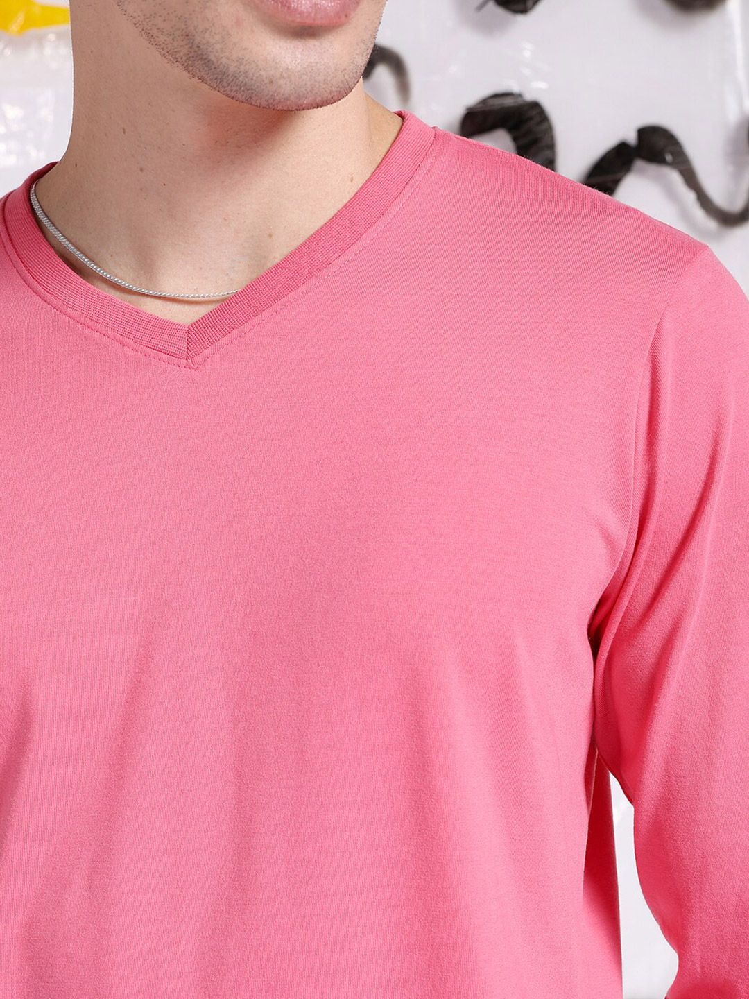 The Indian Garage Co Pink Round Neck Casual T-shirt
