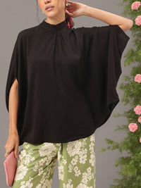 DressBerry Easy Embrace Tie-Up Detail Cape top