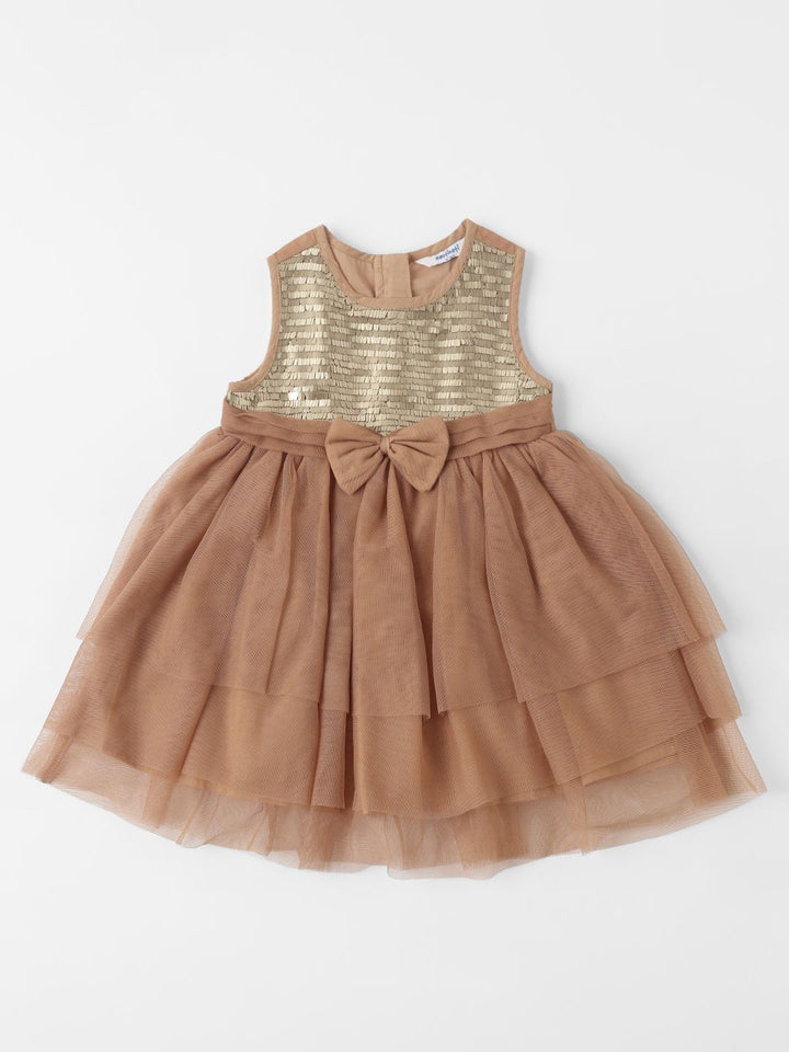 Nauti Nati Embellished Net Fit & Flare Dress