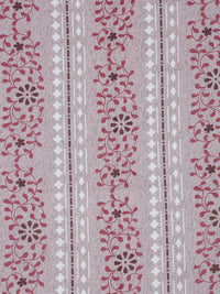 KLOTTHE Set Cadar King Bercetak Bunga Merah Jambu & Putih 400 TC Kapas 2.50 m x 2.25 m