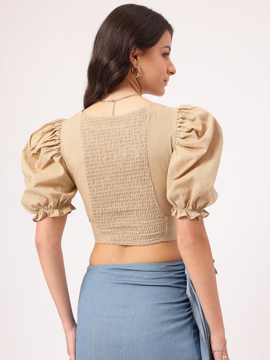 DressBerry Urban Boho Smocked Crop Top