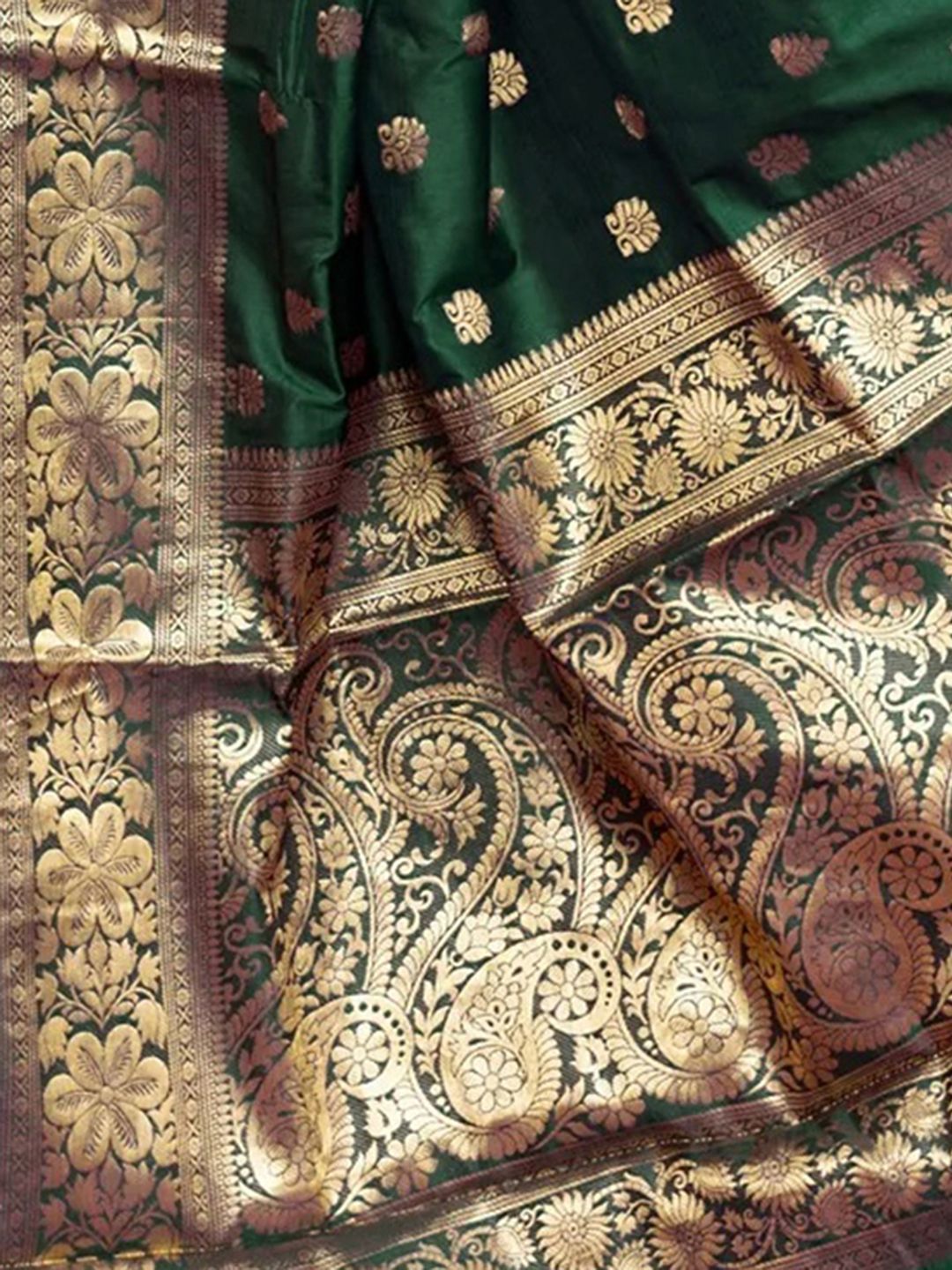KALINI Ethnic Motifs Woven Design Zari  Banarasi Saree