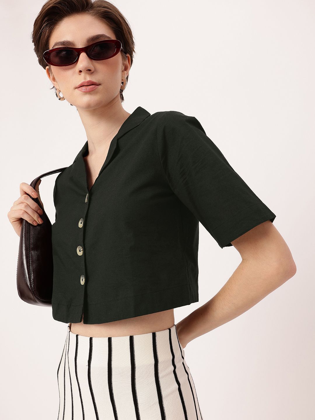 DressBerry Boxing Ring Meets Cool Cuban Grit Boxy Crop Shirt