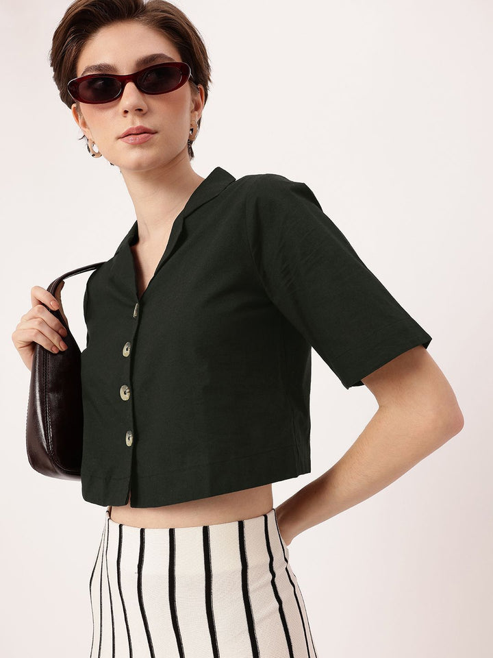 DressBerry Boxing Ring Meets Cool Cuban Grit Boxy Crop Shirt