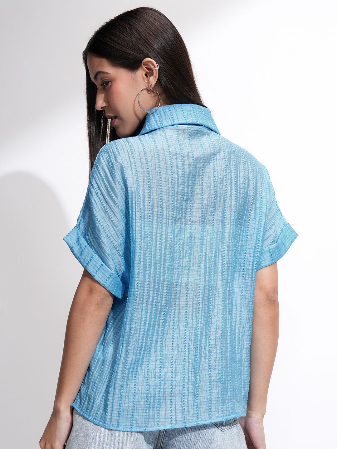ESPYR By Tokyo Talkies Women Solid Relaxed Fit Shirt