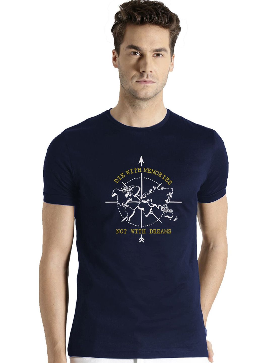 ADRO Men Pack Of 3 Printed Regular Fit T-shirt
