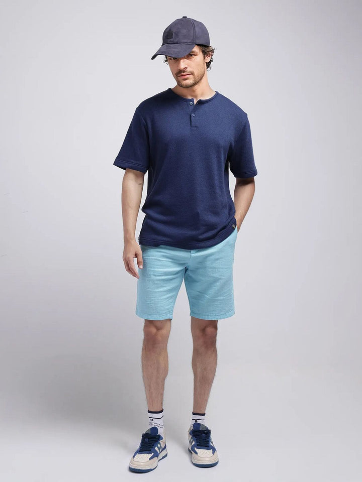 RARE RABBIT PINTO-25 Men Cotton Mid-Rise Regular Fit Shorts