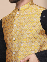 Anouk Black Geometric Embroidered Sequinned Pure Cotton Straight Kurta with Churidar
