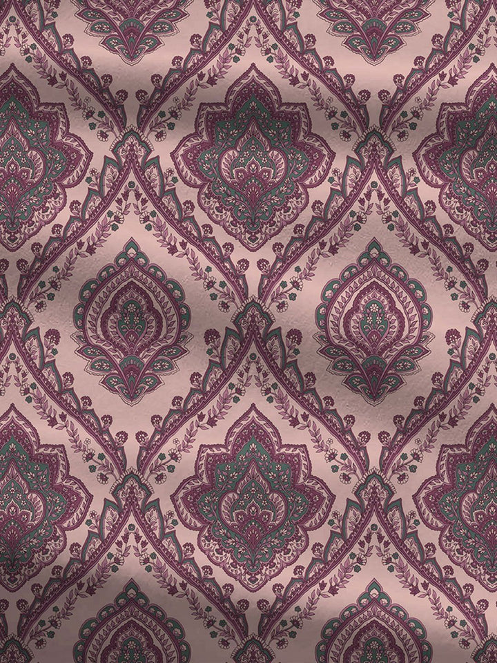 MYTRIDENT Celebration Pink Floral Printed Cotton 144 TC Queen Bedsheet Set