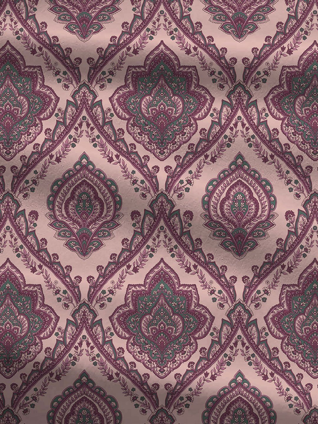 MYTRIDENT Celebration Pink Floral Printed Cotton 144 TC Queen Bedsheet Set