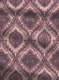 MYTRIDENT Celebration Pink Floral Printed Cotton 144 TC Queen Bedsheet Set
