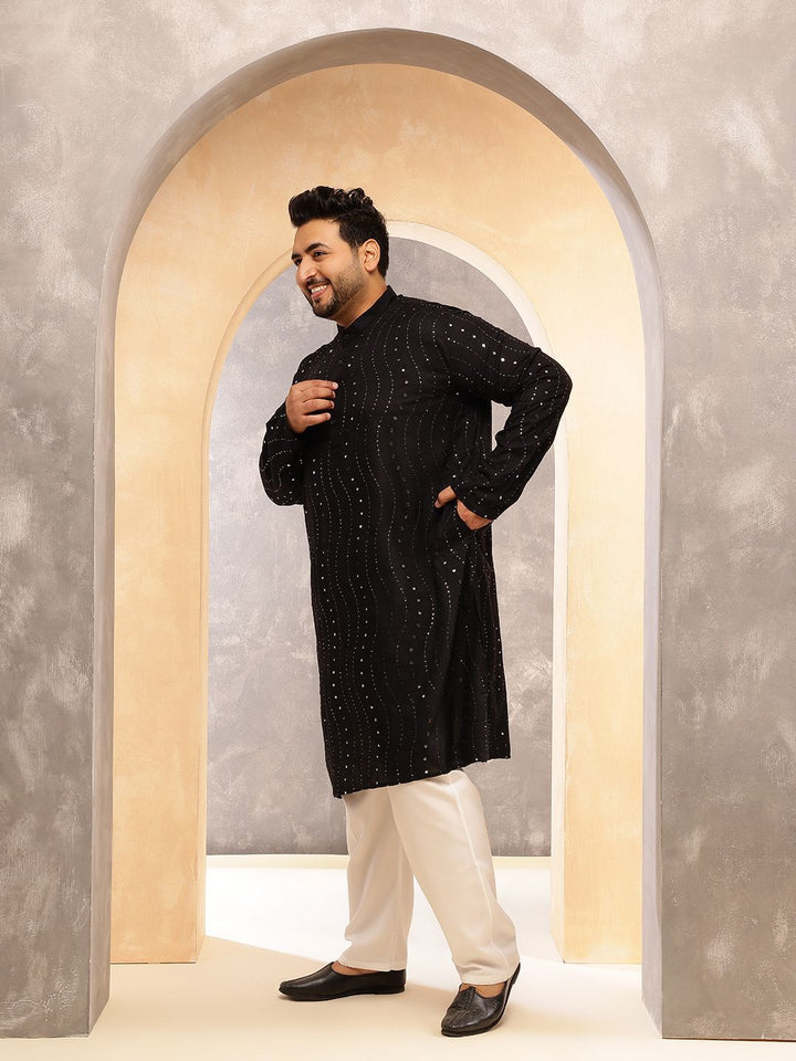 SOJANYA PLUS Lelaki Plus Size Sulam Kurta