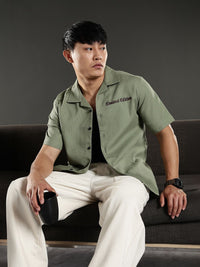 Eszett Limited Edition Embroidered Cutaway Collar Oversized Cotton Casual Shirt