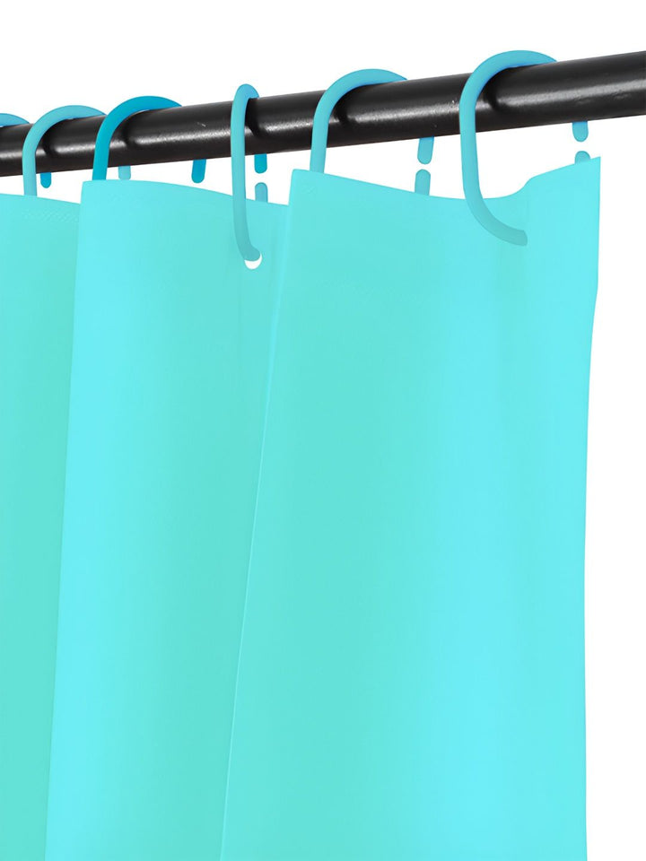 Story@home Blue & White Shower Curtain With Rings