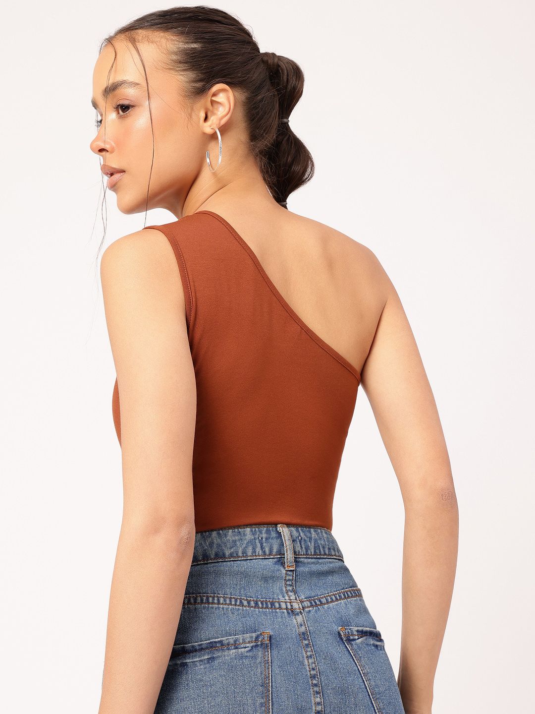 DressBerry Bubbly Basics One-Shoulder Cut-Out Bodysuit