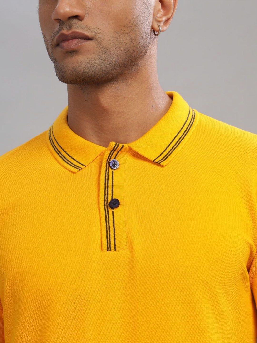 ADRO Men Polo Collar Pockets T-shirt